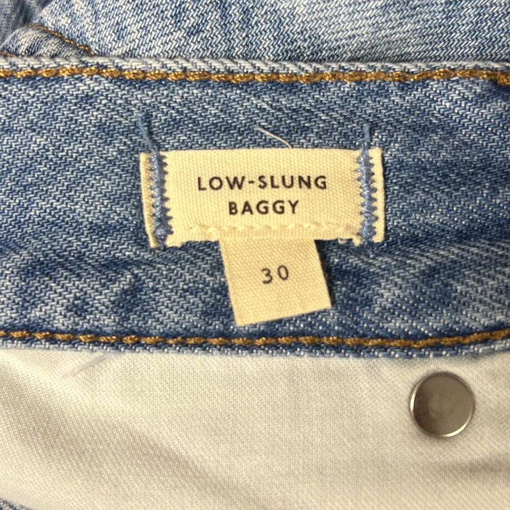 Madewell Low-Slung Baggy High Rise Jean: Airy Denim Edition Hambley Wash Size 30 - Picture 8 of 10